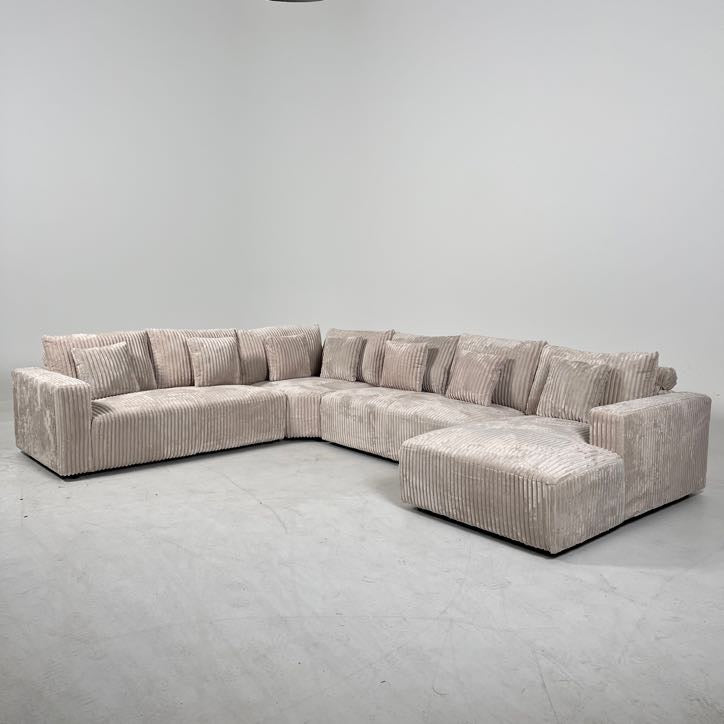 Bnib CasaBella sectional. Extra Large corduroy sofa couch.