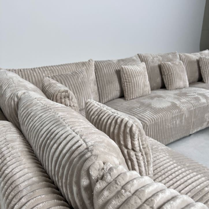 Bnib CasaBella sectional. Extra Large corduroy sofa couch.
