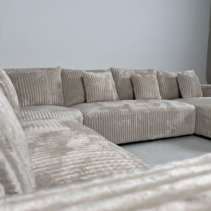 Bnib CasaBella sectional. Extra Large corduroy sofa couch.