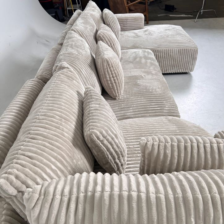 Bnib CasaBella sectional. Extra Large corduroy sofa couch.