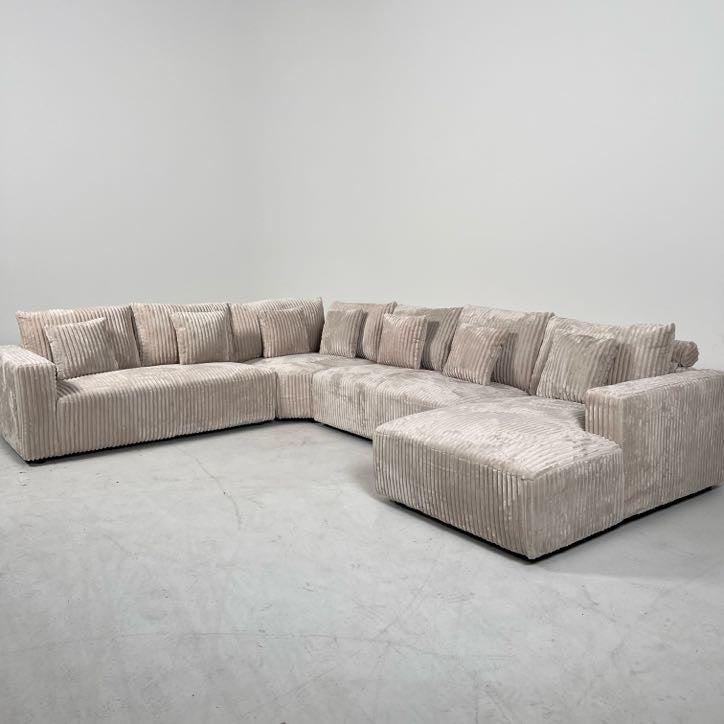 Bnib CasaBella sectional. Extra Large corduroy sofa couch.