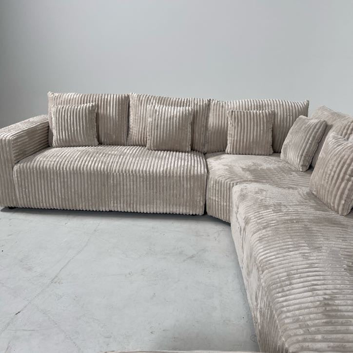 Bnib CasaBella sectional. Extra Large corduroy sofa couch.