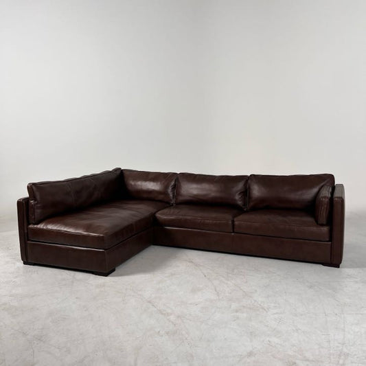 Ashley Leather Sectional. High End L shaped sofa couch.