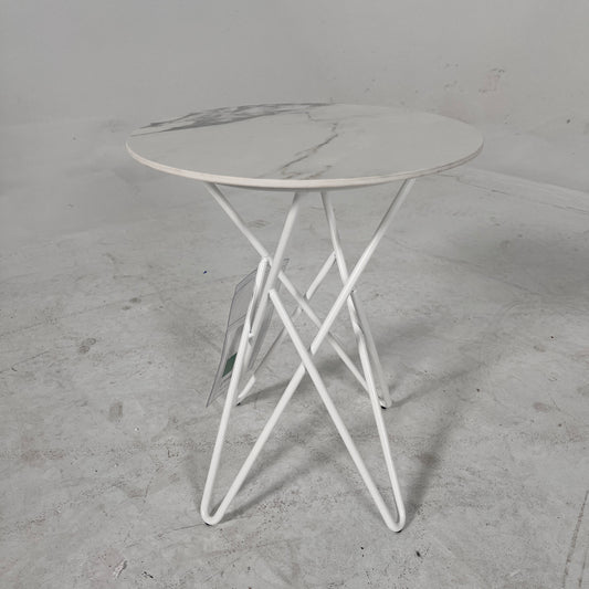 New Calligaris side table. Genuine Marble Italian side tables.
