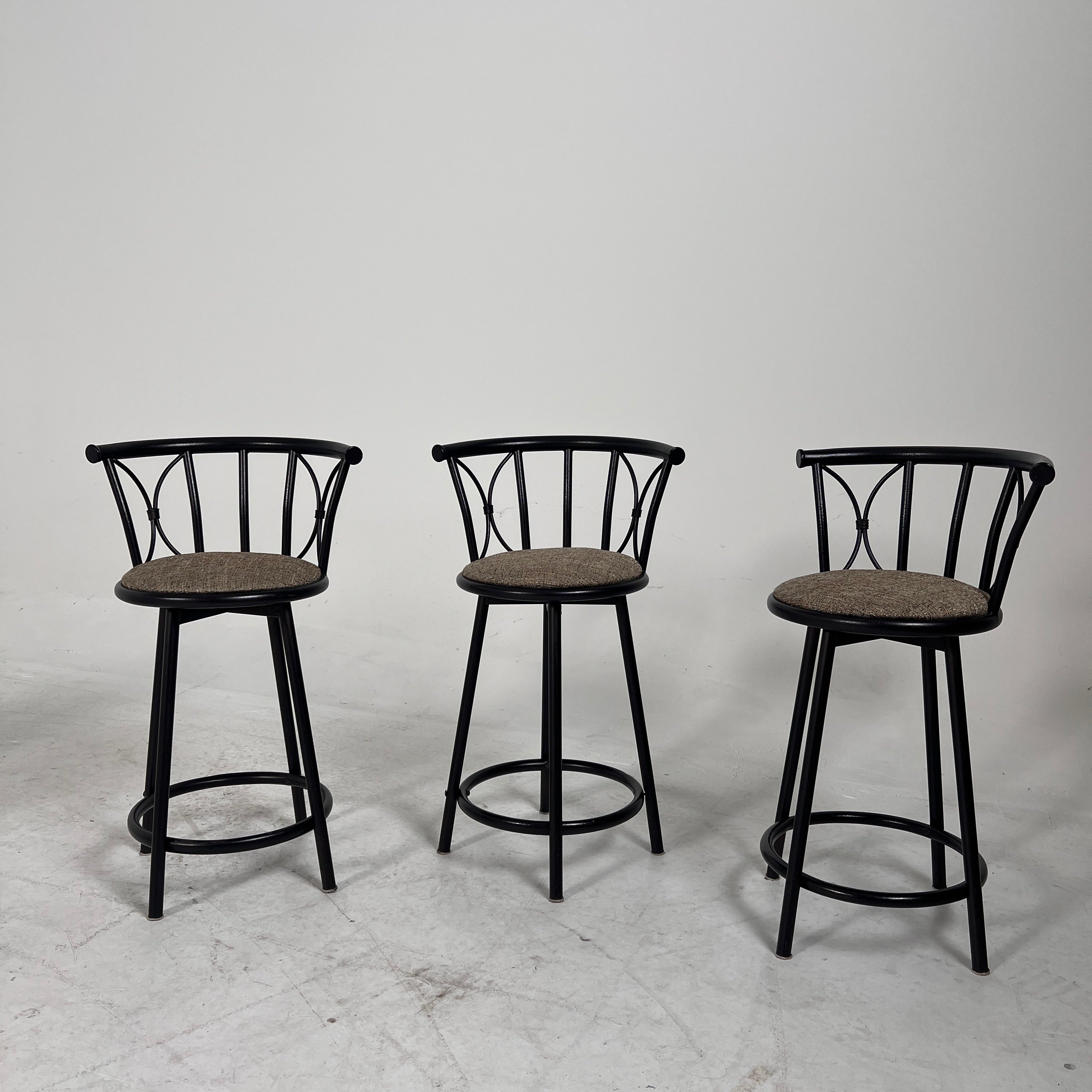 3 Matching Barstools. Gorgeous Mcm counter stools. delivery available