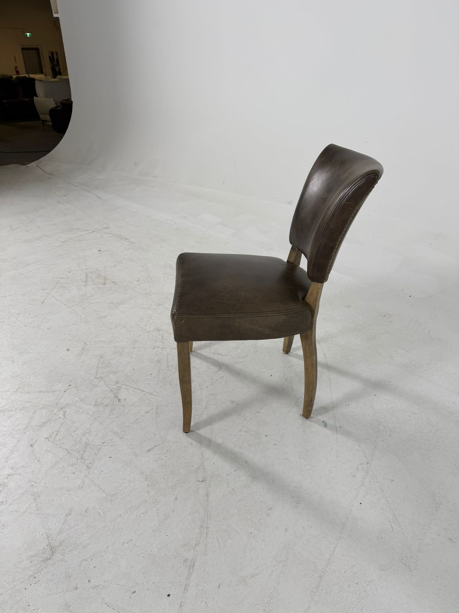 Halo Distressed leather chairs. 8 dinning chairs. delivery available