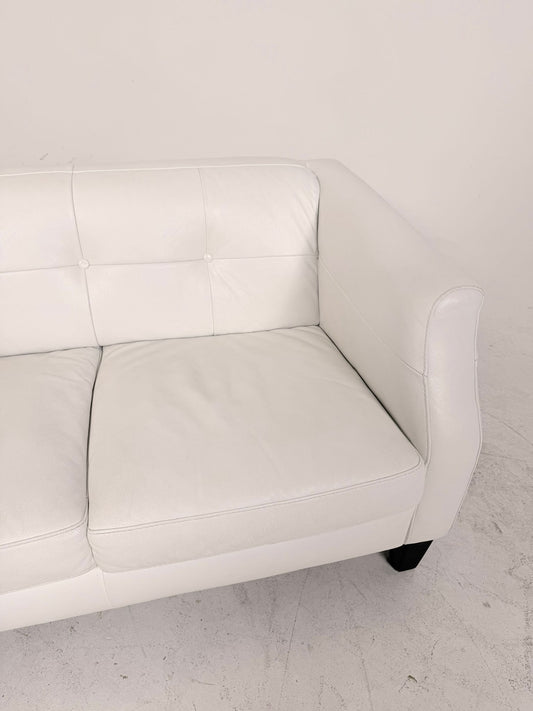 Natuzzi Editions Leather loveseat. Genuine leather sofa couch.