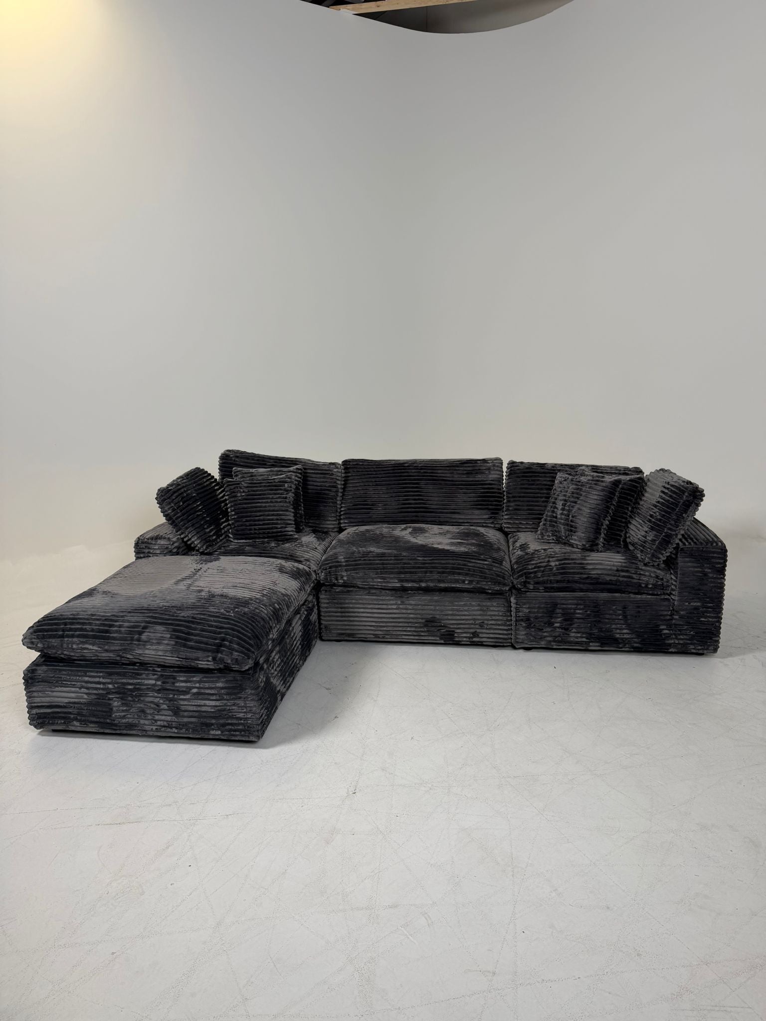 CasaBella Corduroy Sectional. Cloud Modular L shaped sofa couch. delivery available