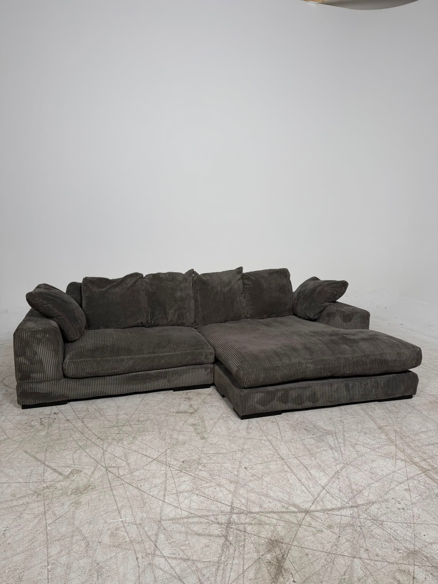 Moe's plunge sectional. Reversible L shaped sofa couch. Delivery available