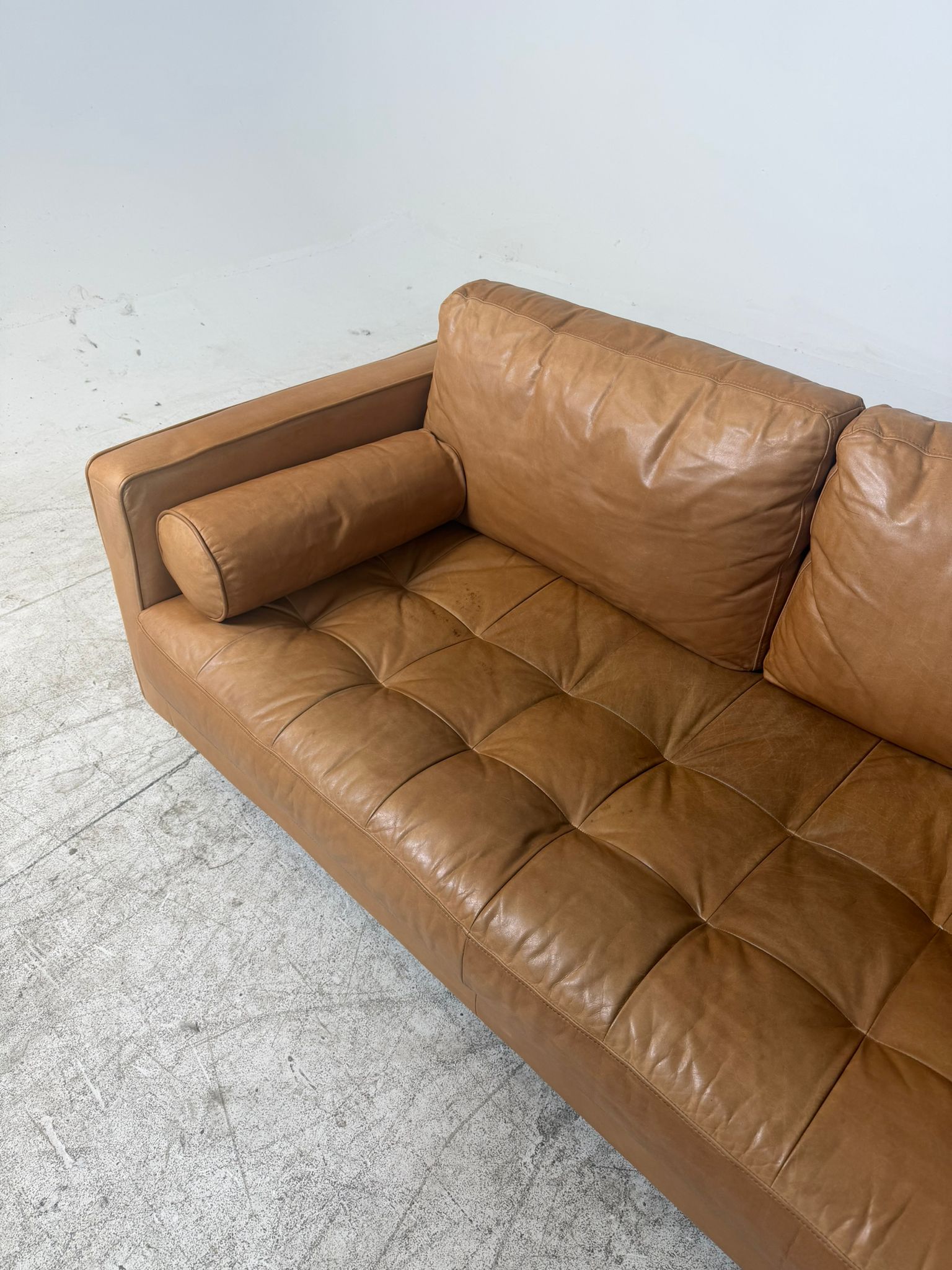 Article Sven leather loveseat. Cognac aniline leather sofa couch. delivery available