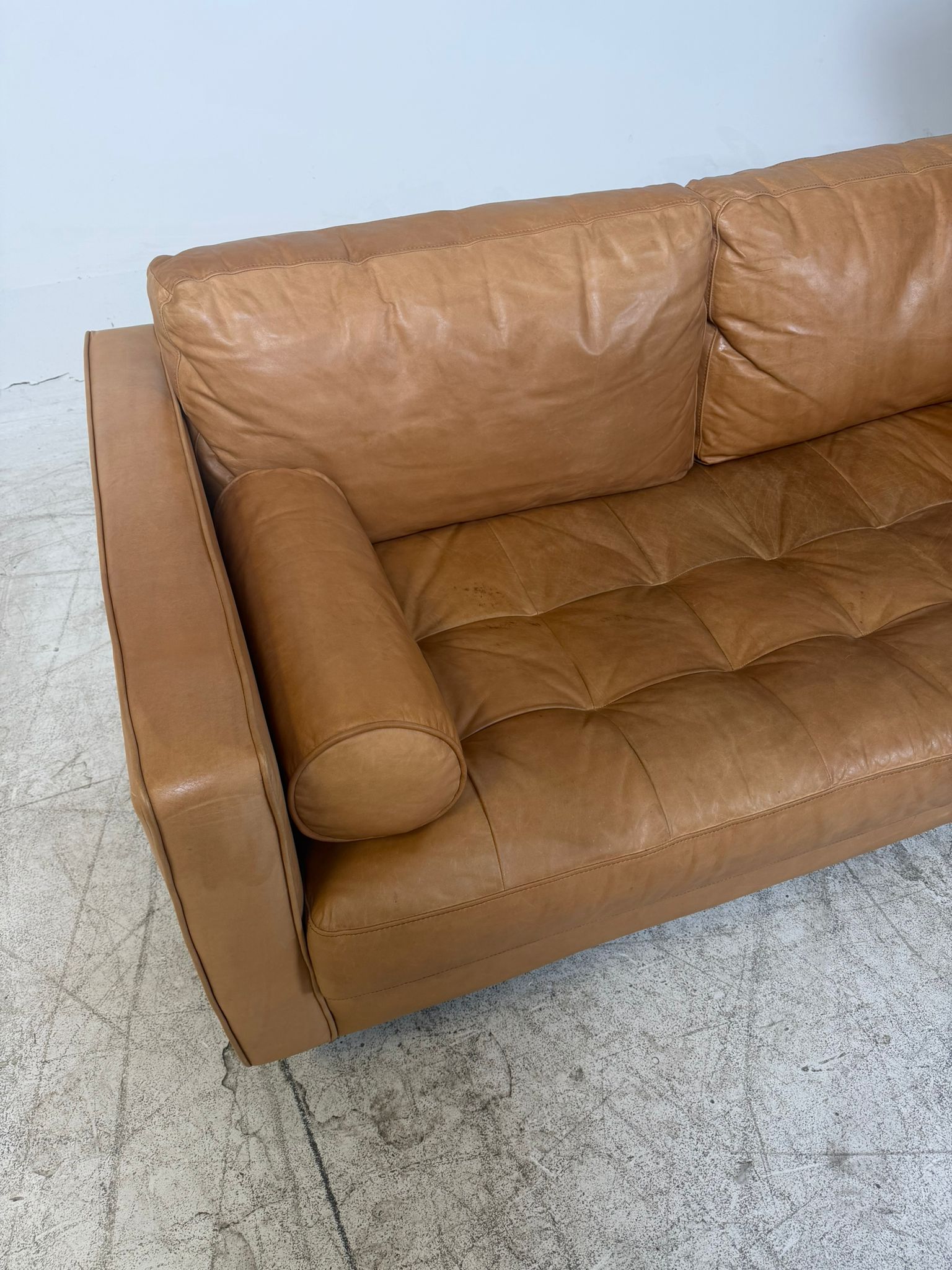 Article Sven leather loveseat. Cognac aniline leather sofa couch. delivery available