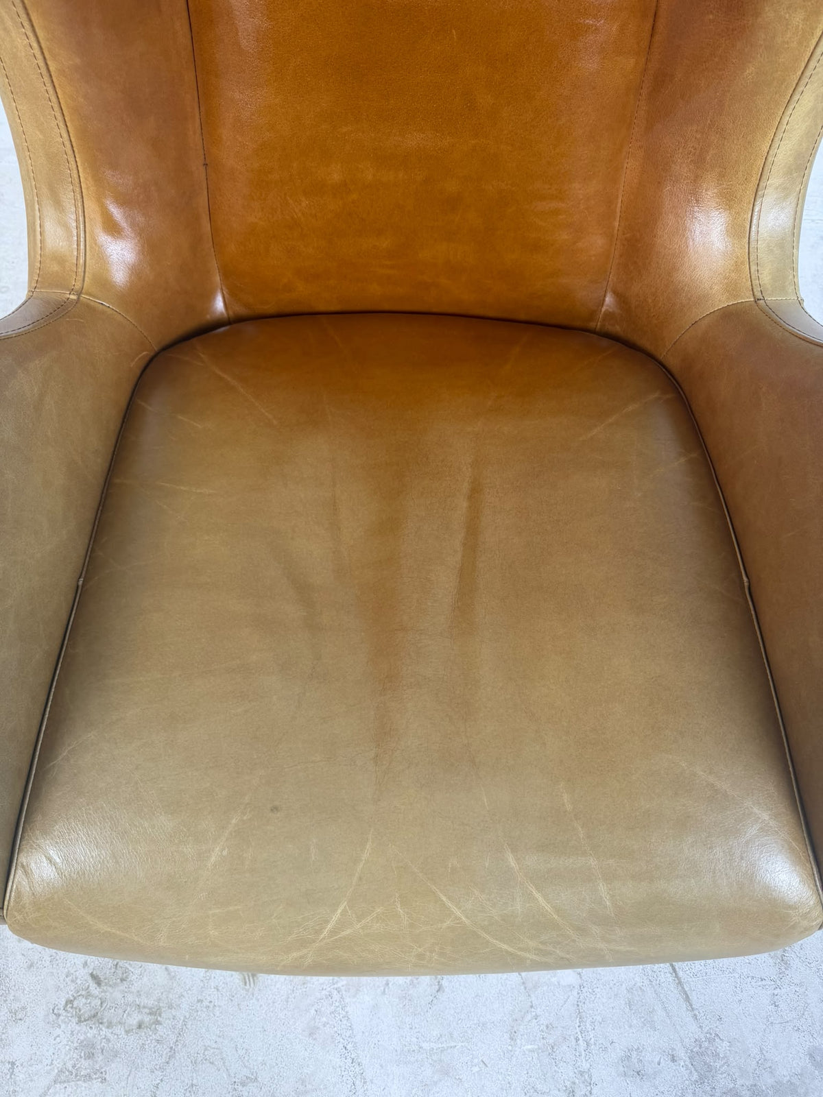 Leather Swivel Wingback Chair. Leather MCM Office chair. Delivery available