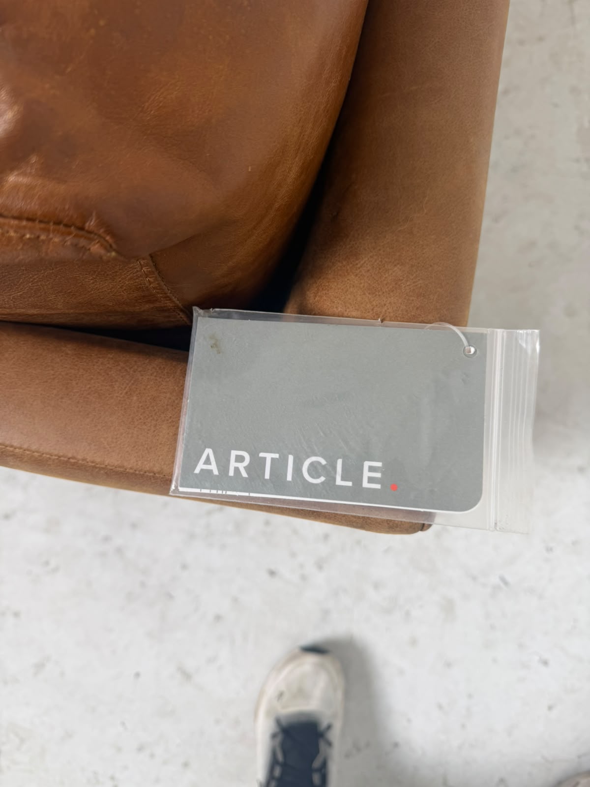Article Nirvana Sofa. Distressed leather 3 seater couch. Delivery available