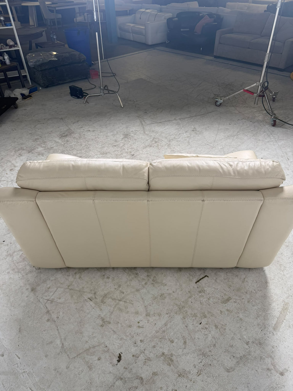 Chateau D'ax Leather Loveseat. Genuine leather 2 seater sofa couch. Delivery available