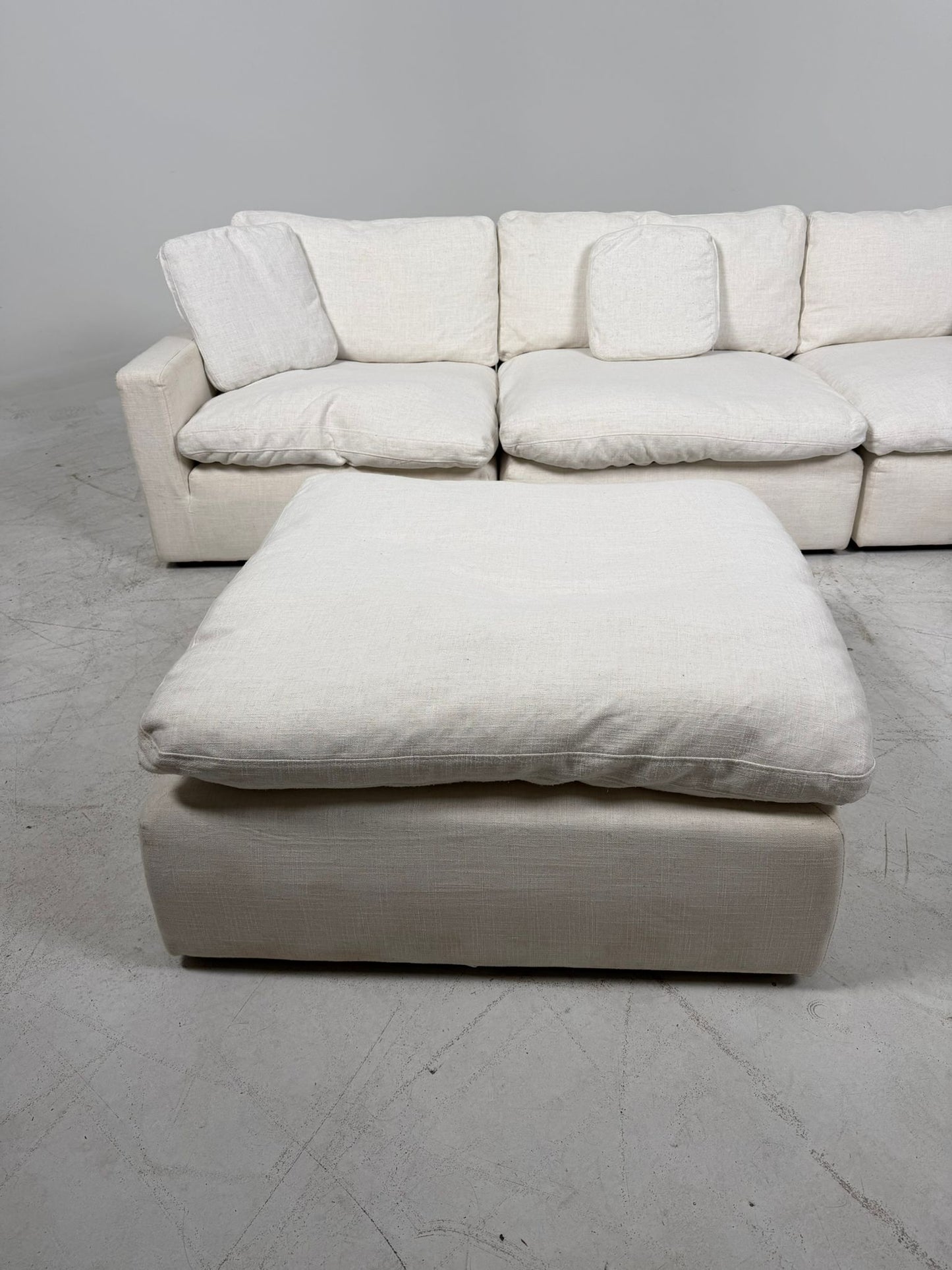 4 piece Cloud couch. Modular L shaped sofa couch