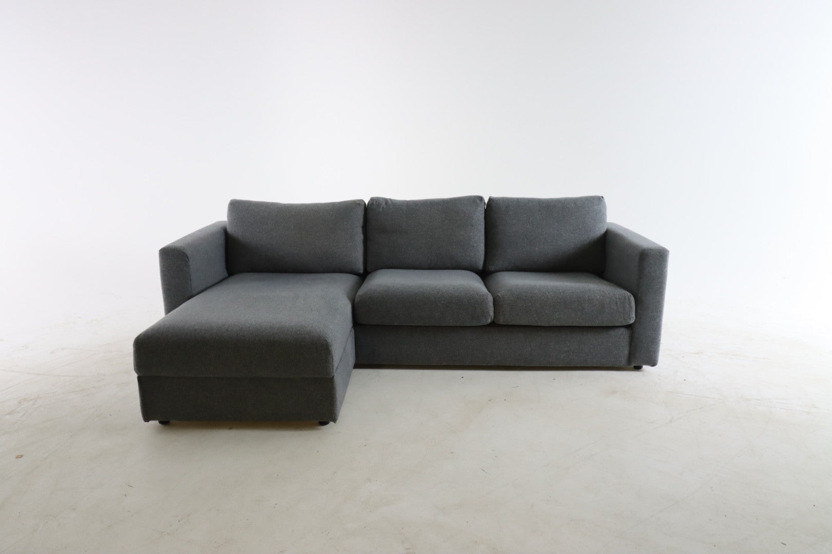 Ikea Finnala sectional. Grey L shaped sofa couch