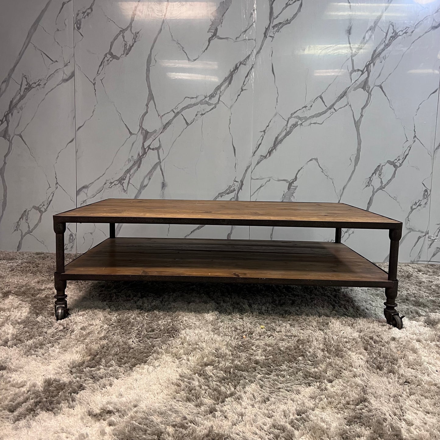 Restoration hardware flat iron coffee table