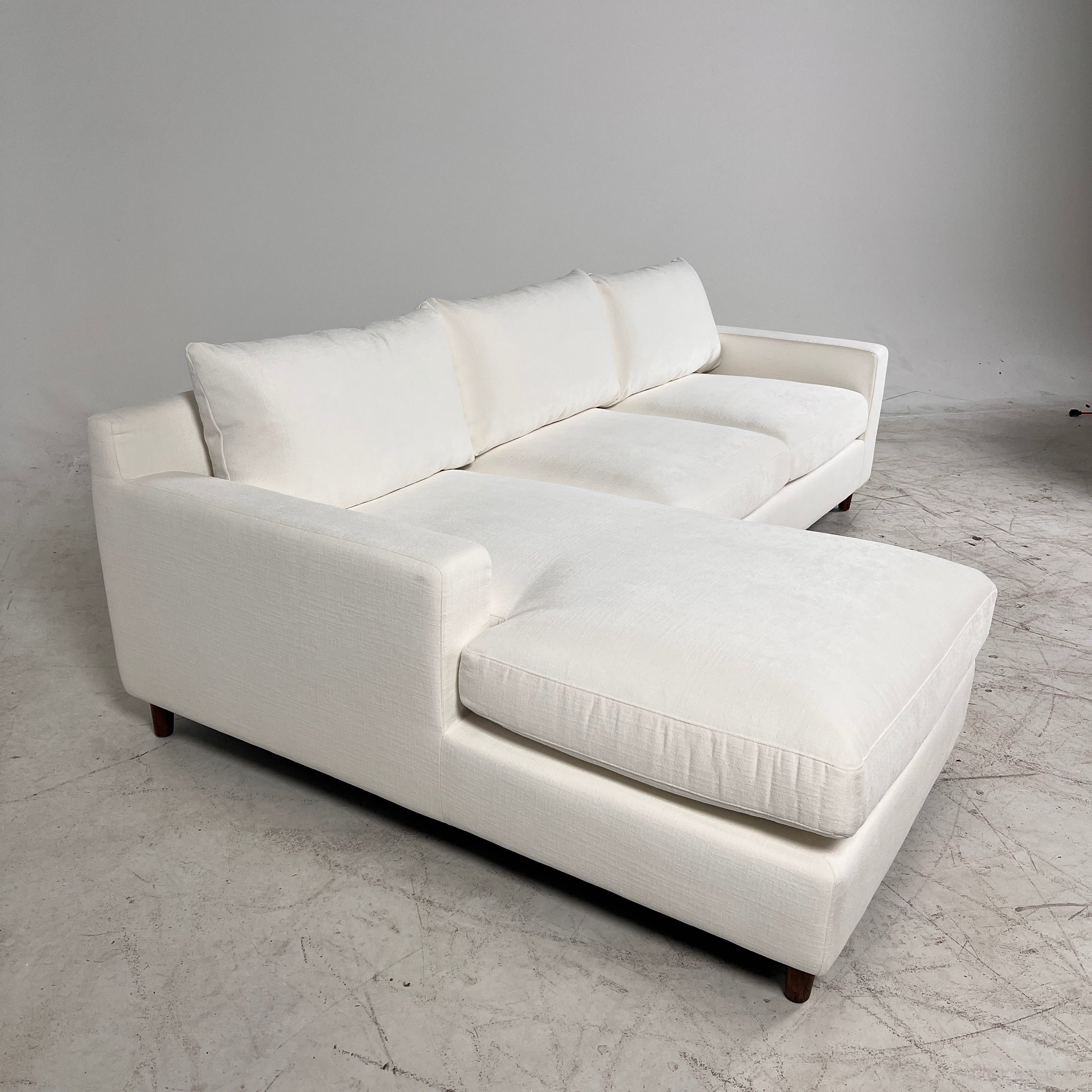 New Moe's Hutton sectional. White L shaped sofa couch