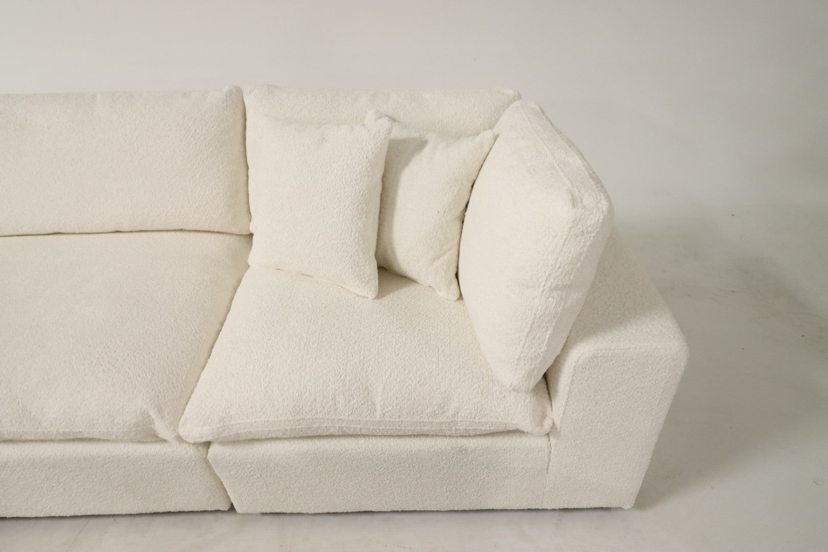 Cloud Modular Sectional – White Bouclé