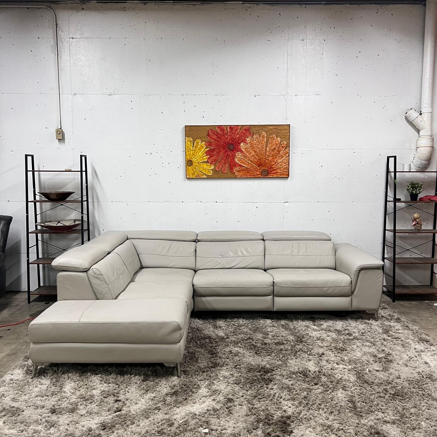 Scan design power reclining sectional.