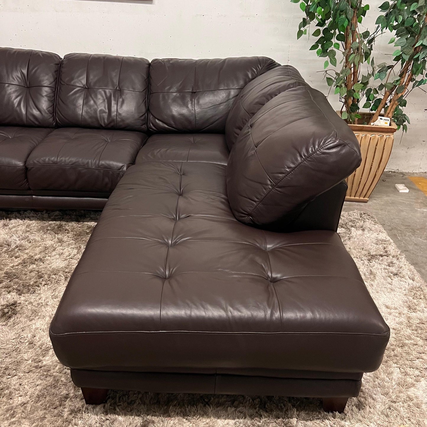 La z boy Brown leather sectional