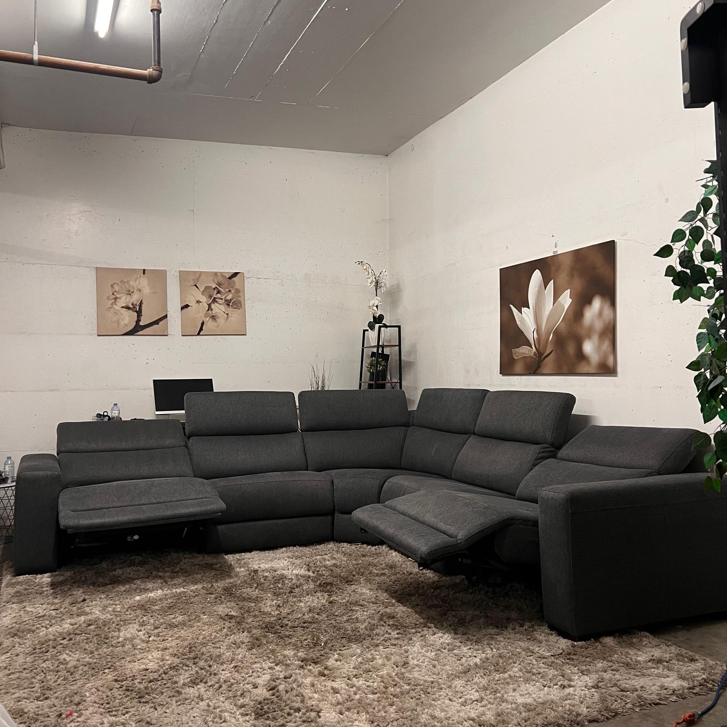 Power reclining sectional.