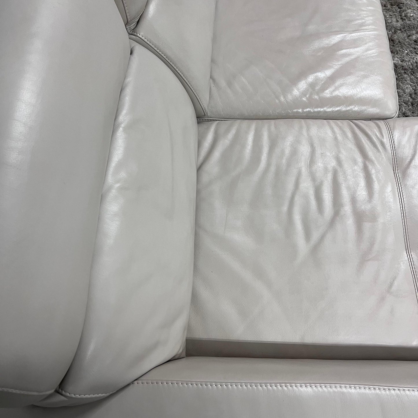 Italian leather sectional.