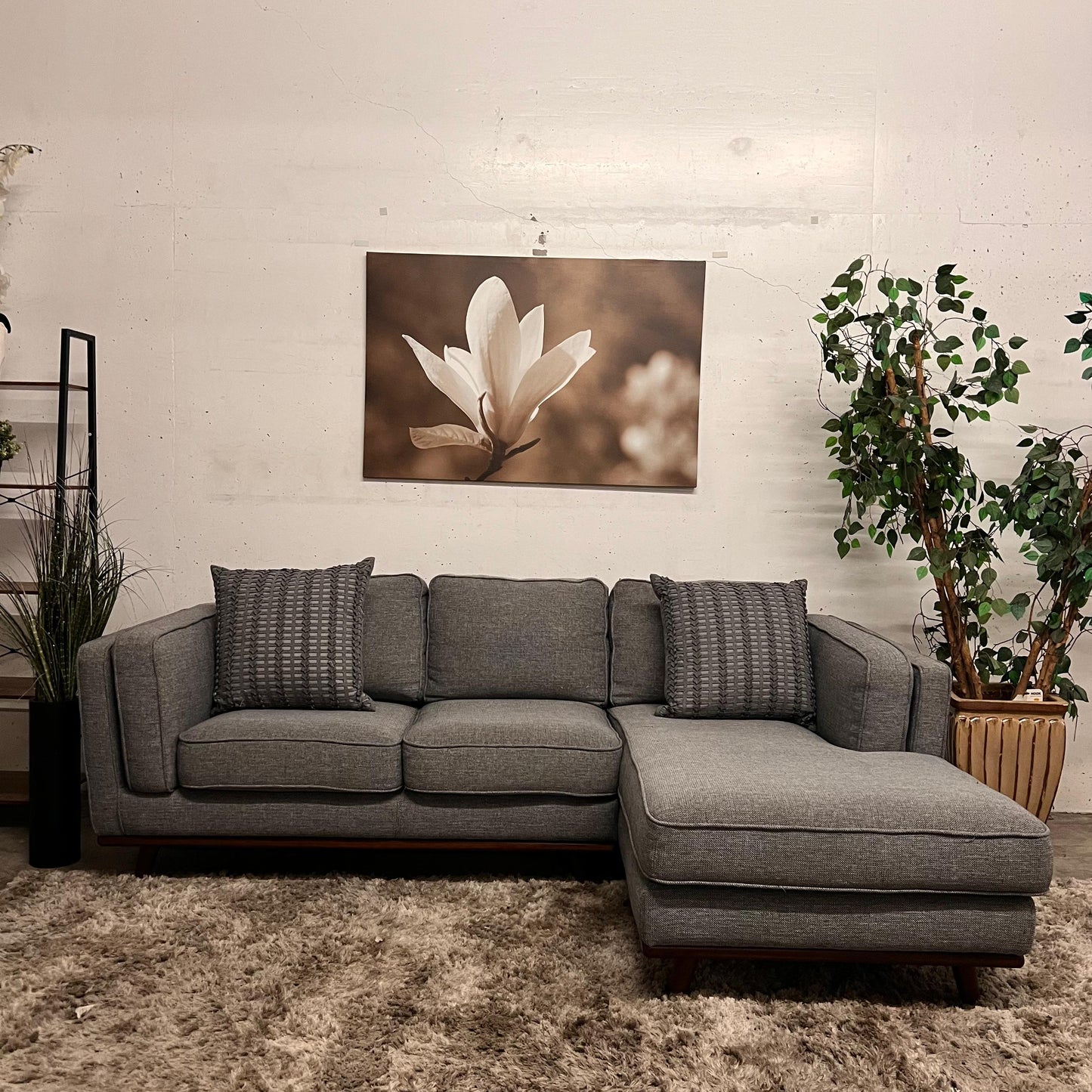 Q living MCM Sectional. L shaped sofa couch.