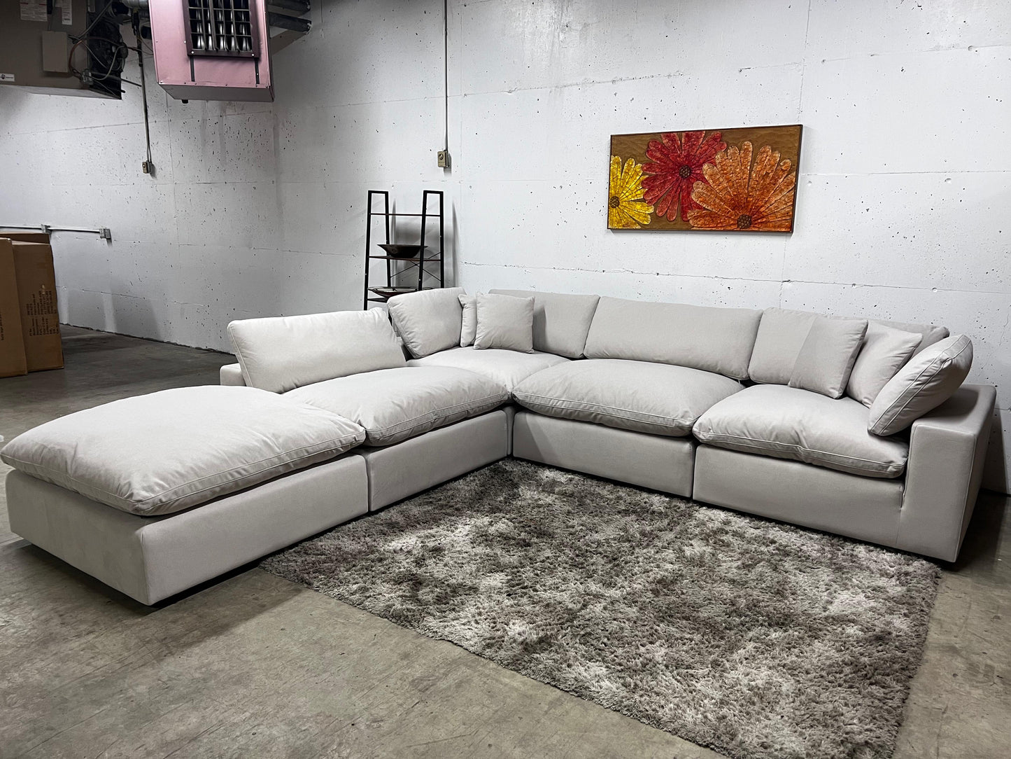 Bnib CasaBella Haylee cloud sectional. Modular L shaped sofa couch