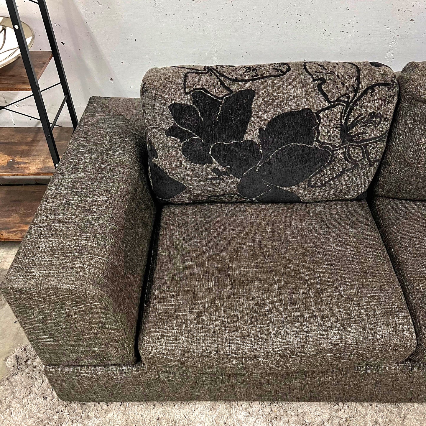 Cozy sectional with matching ottoman