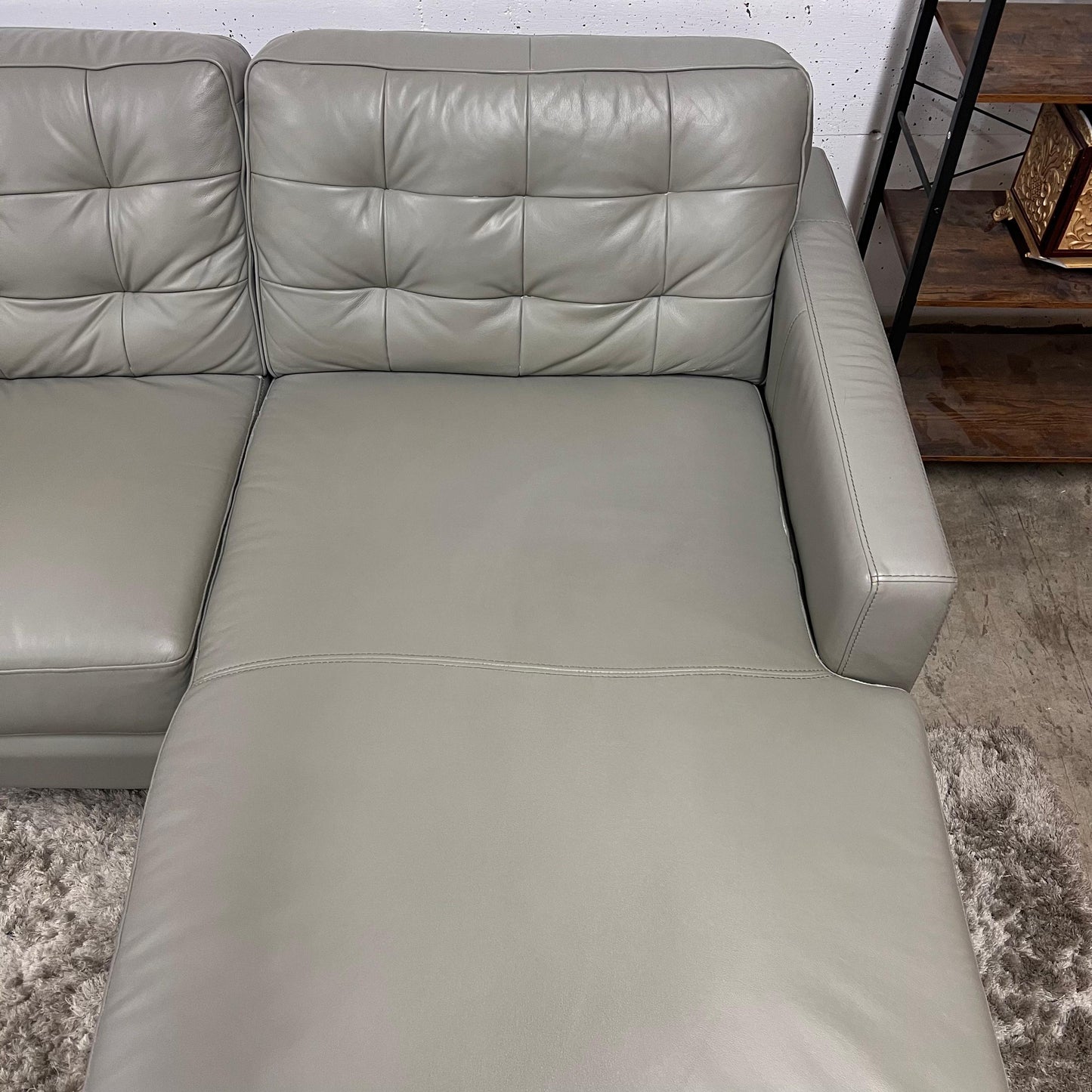 Amax leather sectional.