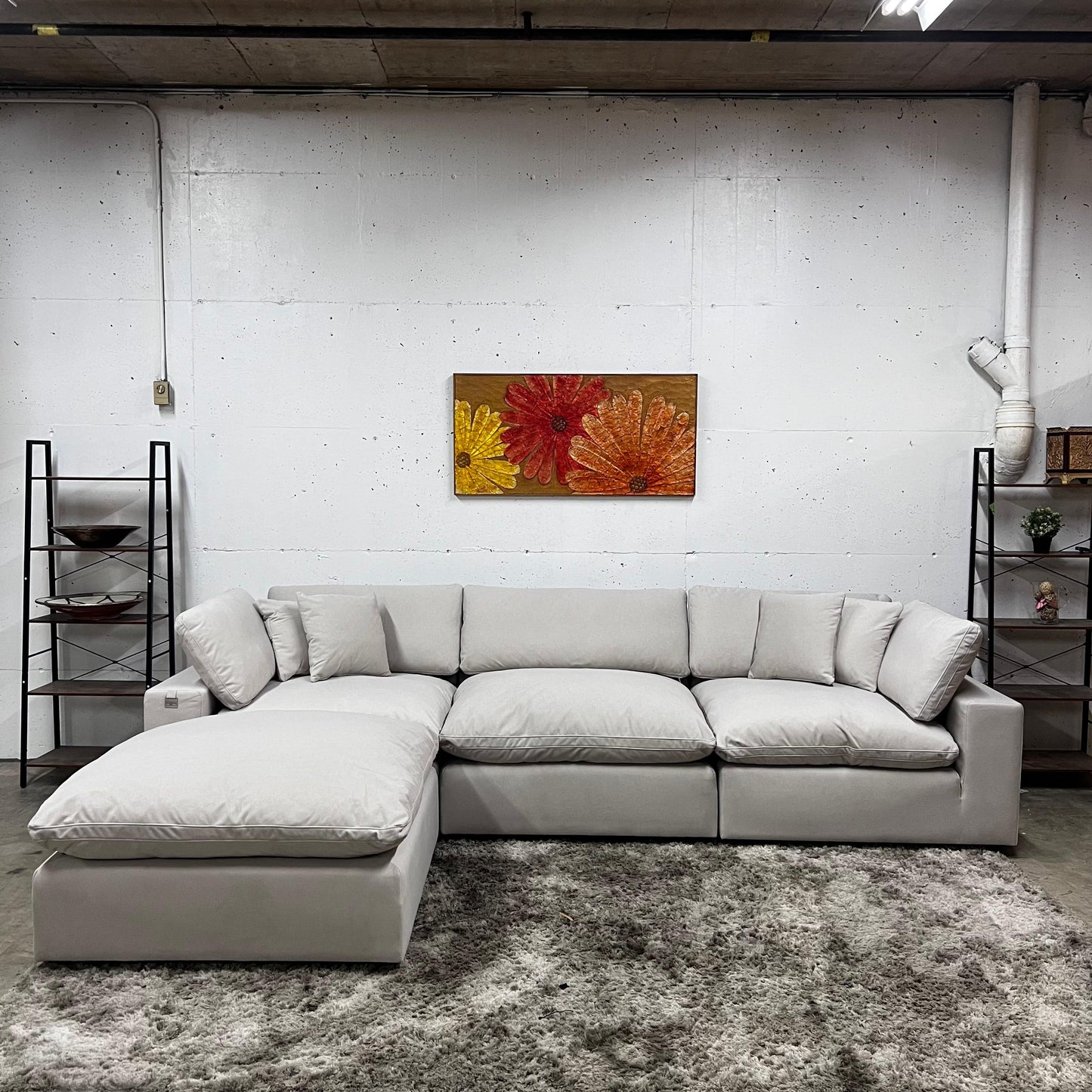 Bnib CasaBella Haylee cloud sectional. Modular L shaped sofa couch
