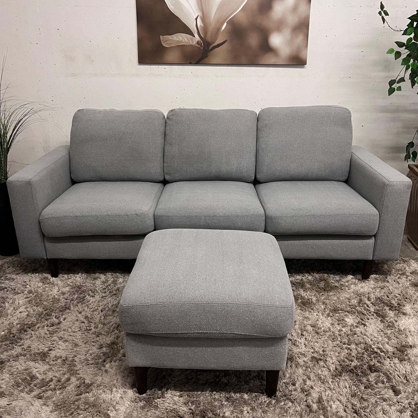 Cozey 3 seater sofa and matching ottoman