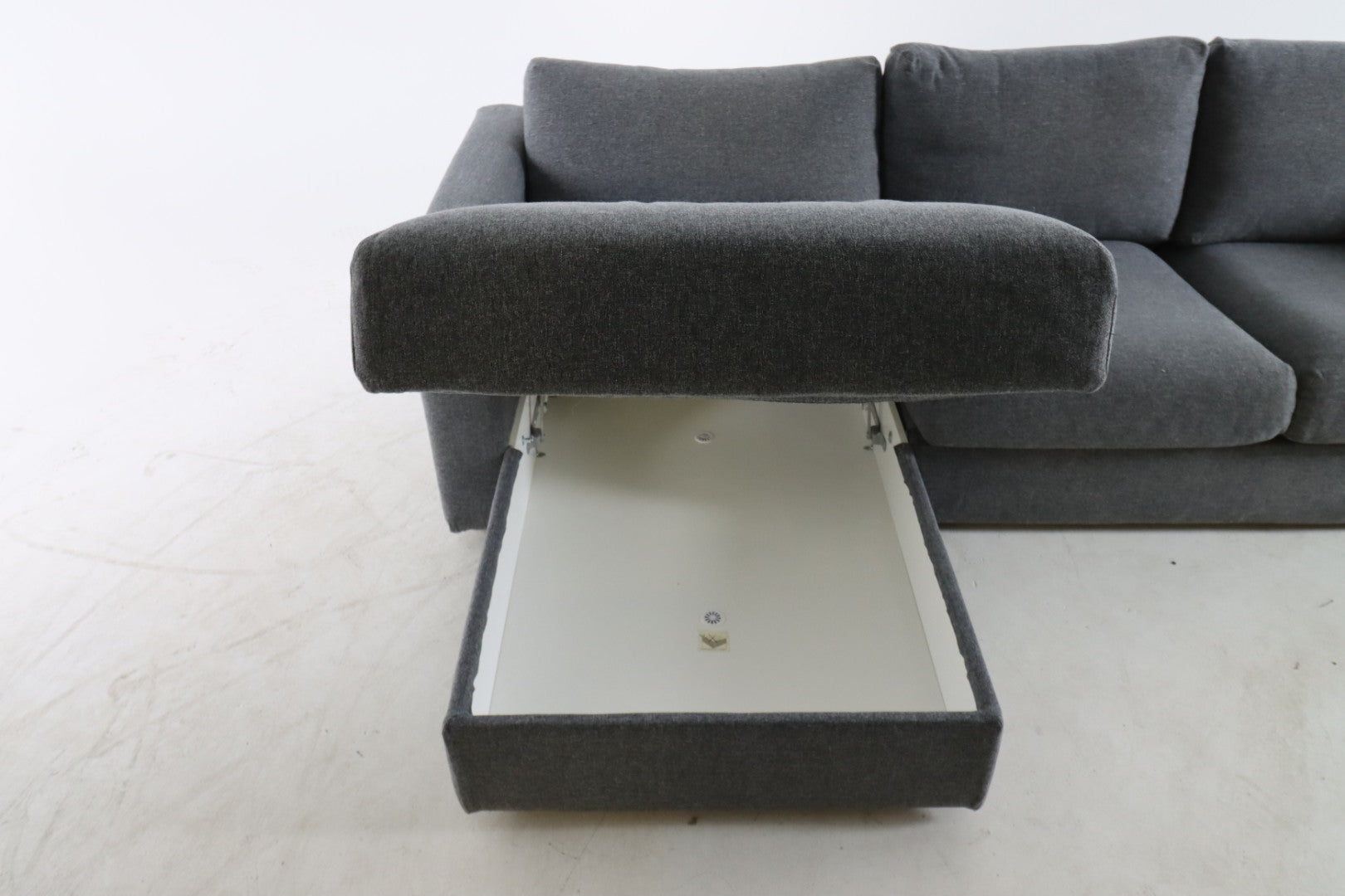 Ikea Finnala sectional. Grey L shaped sofa couch