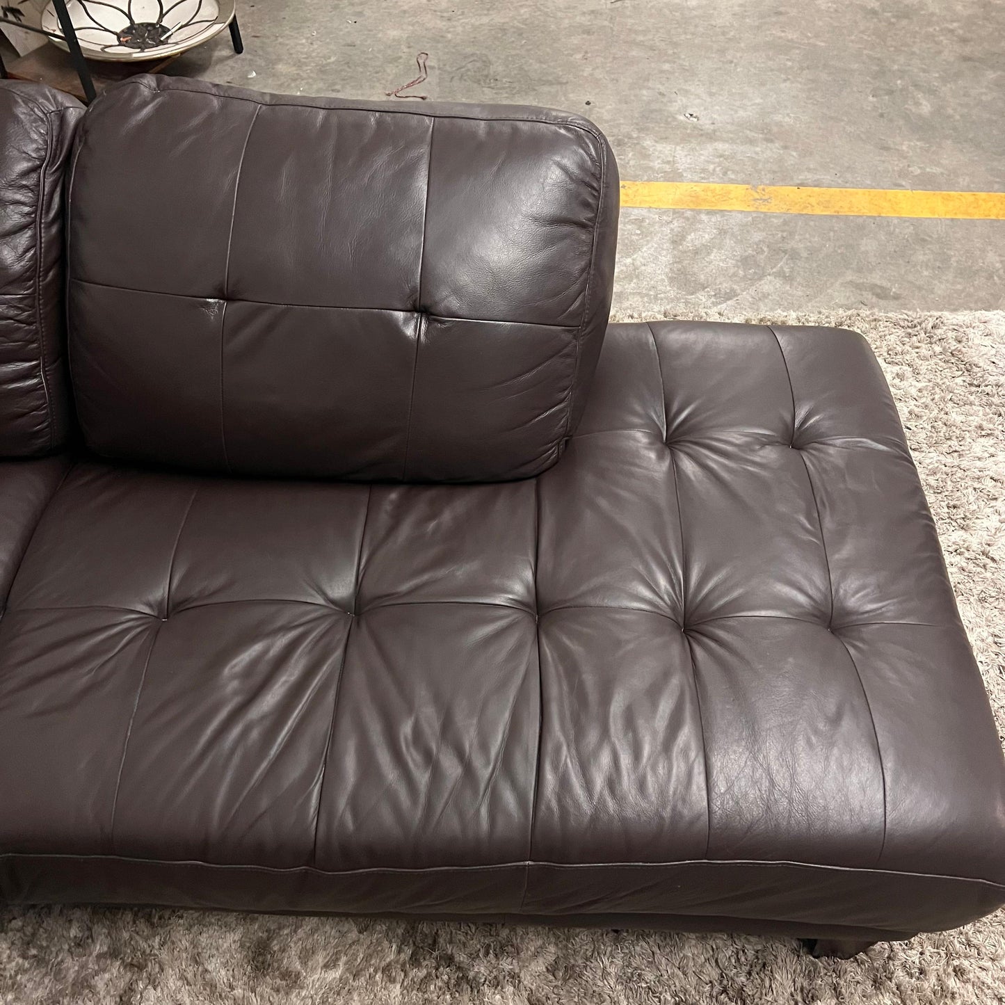 La z boy Brown leather sectional