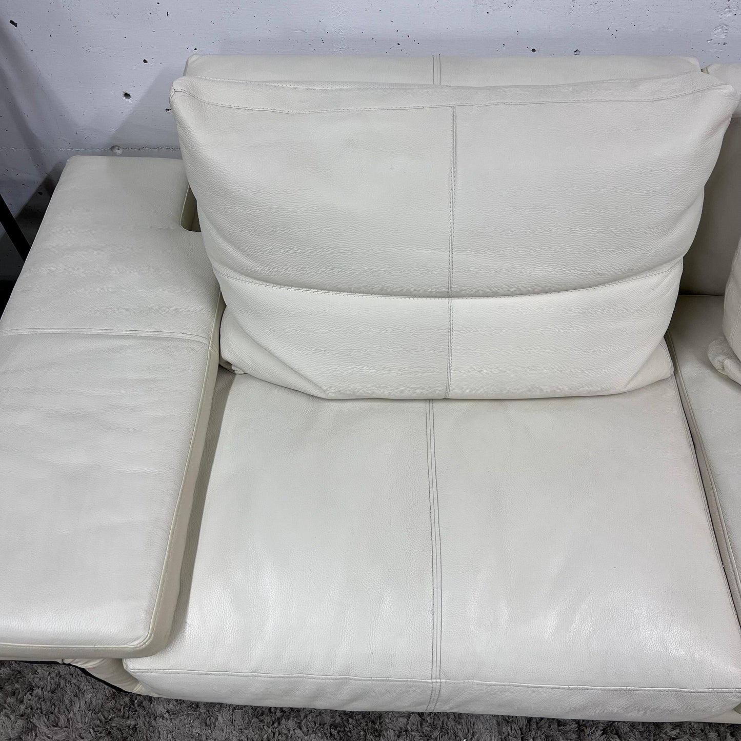 Sohome full grain leather sectional