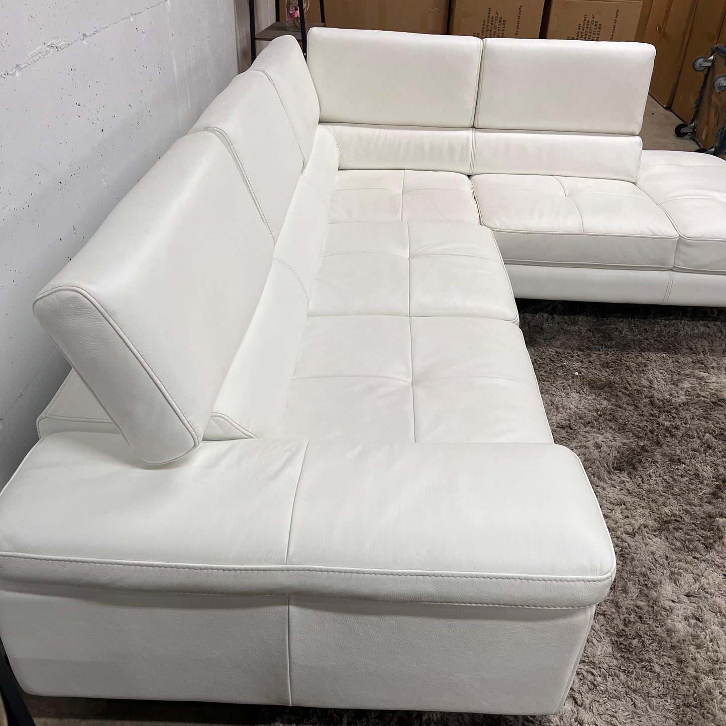 Scan design real leather sectional