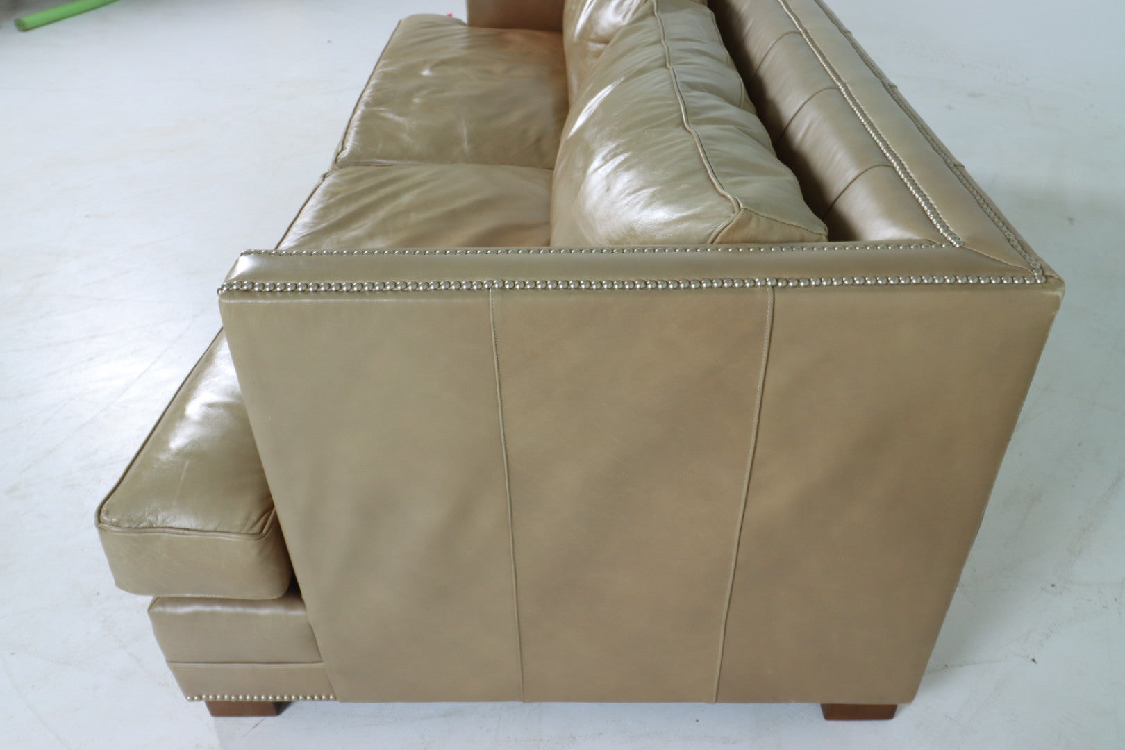Mitchell Gold + Bob Williams leather sofa couch