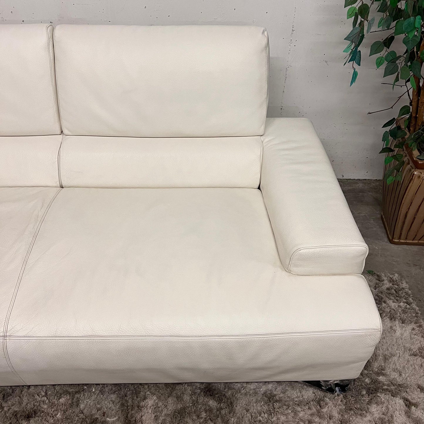 Natuzzi italia full grain leather sectional