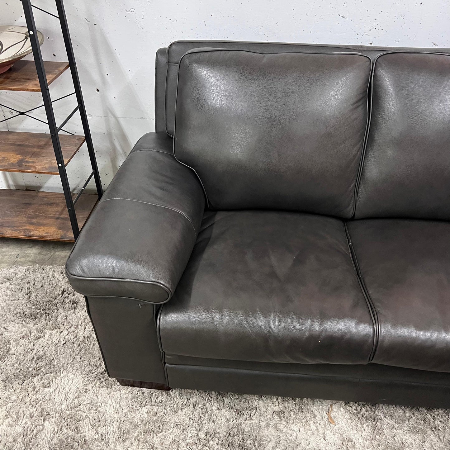 Amax leather sofa and matching ottoman