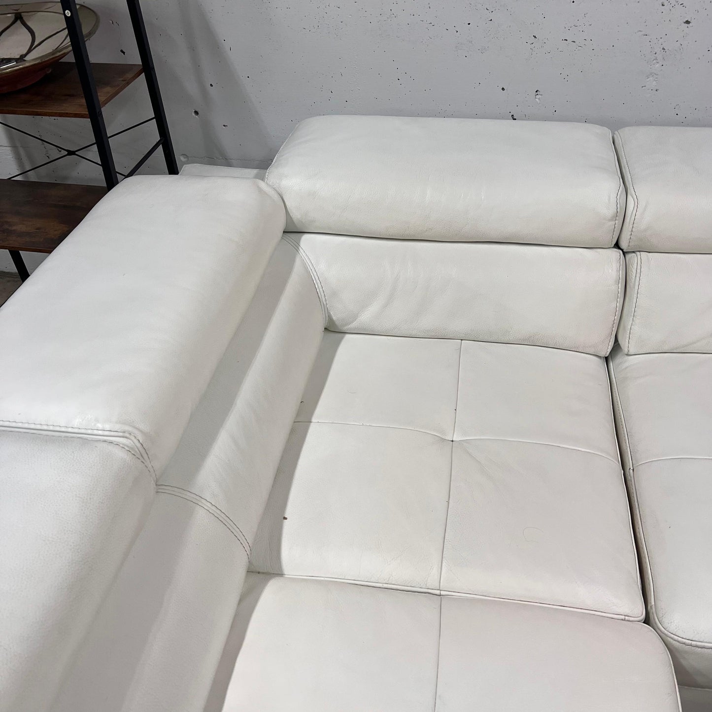 Scan design leather sectional.