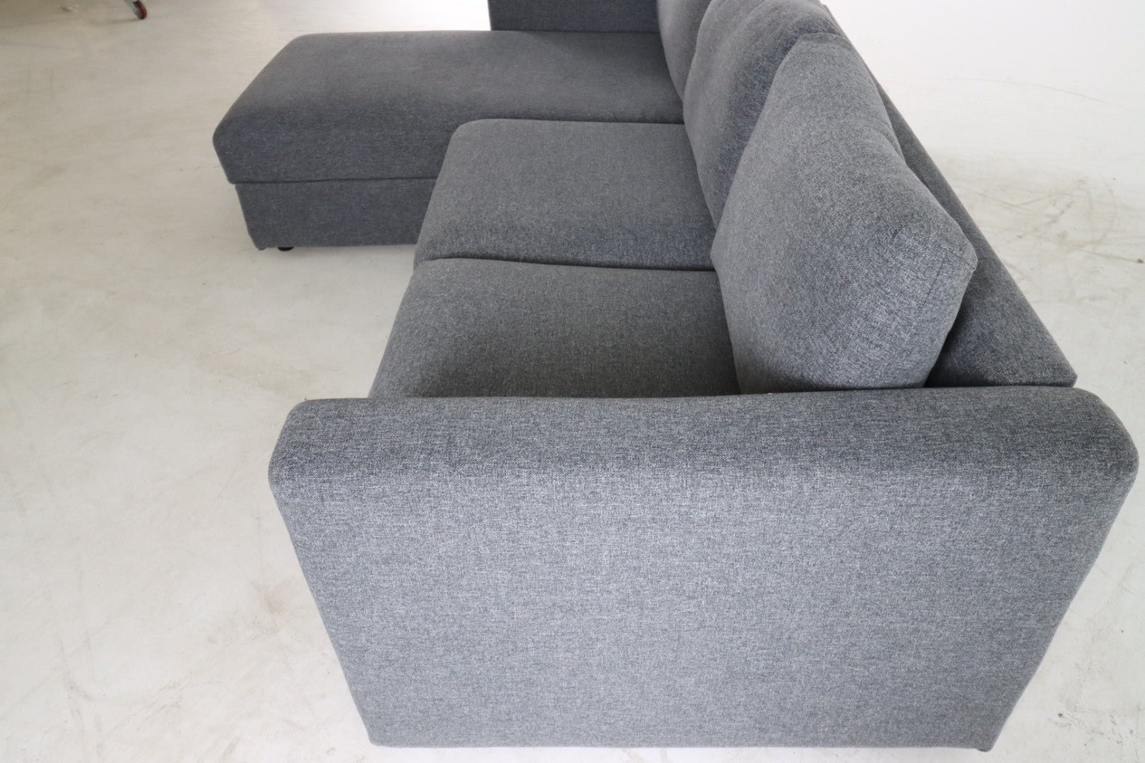 Ikea Finnala sectional. Grey L shaped sofa couch