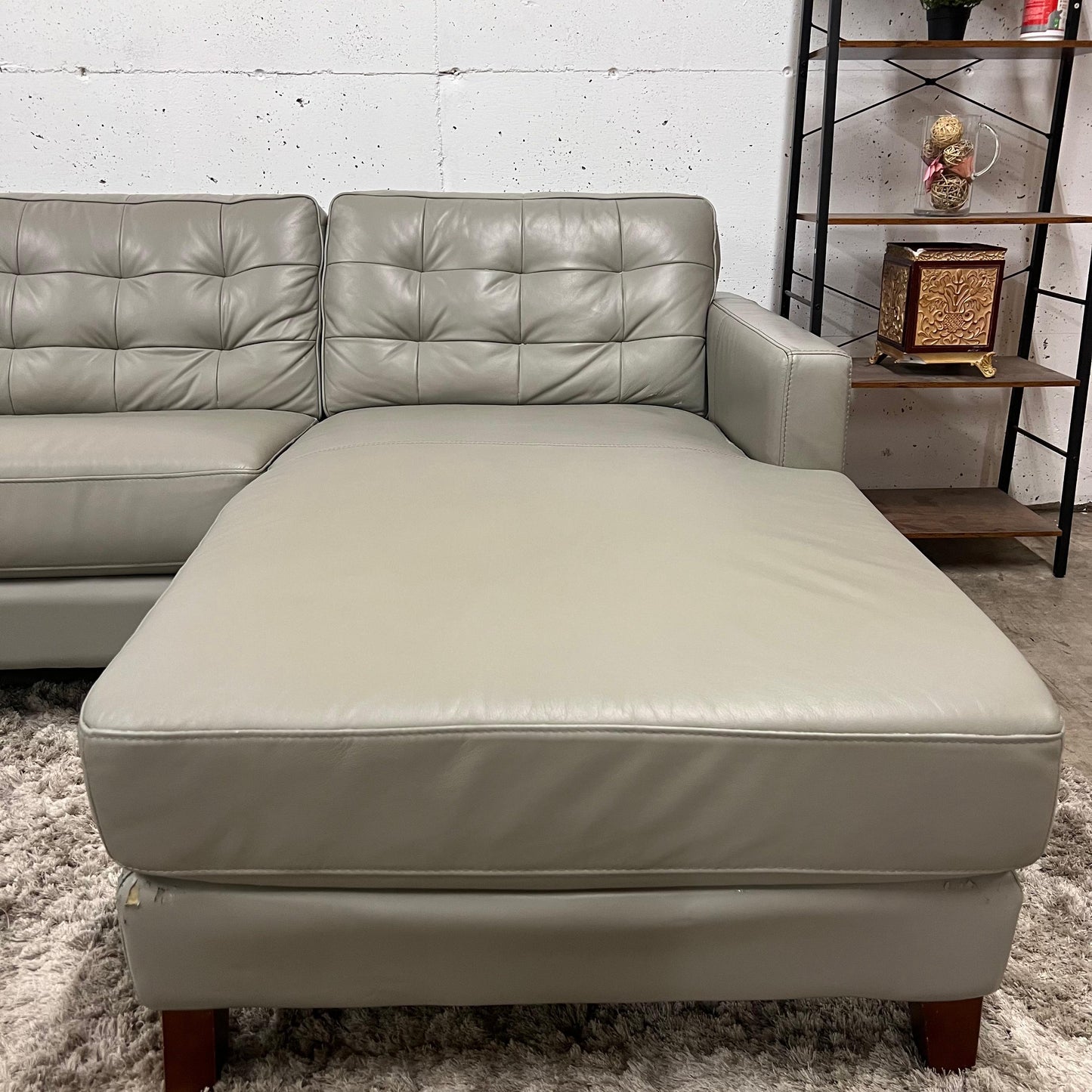 Amax leather sectional.