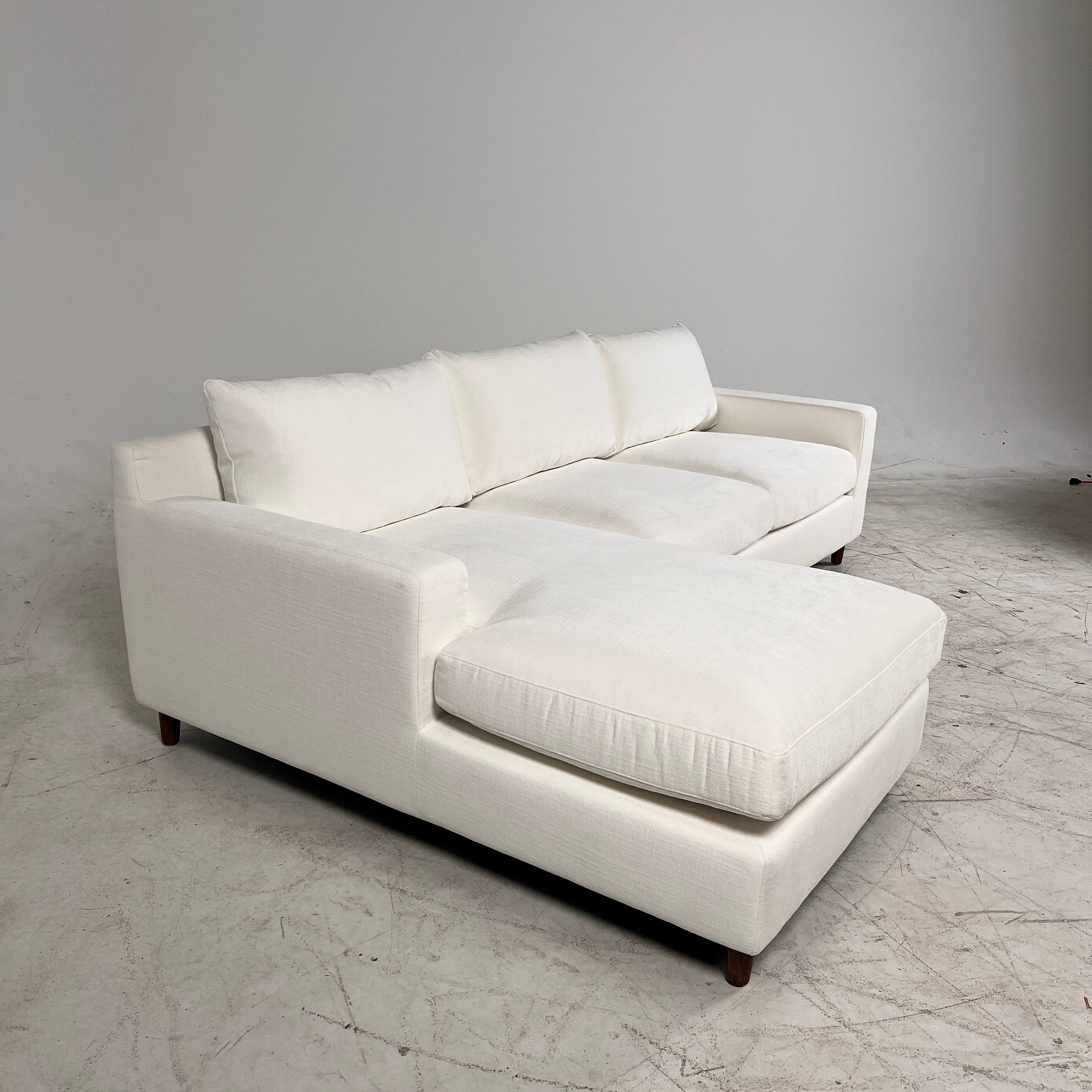 New Moe's Hutton sectional. White L shaped sofa couch