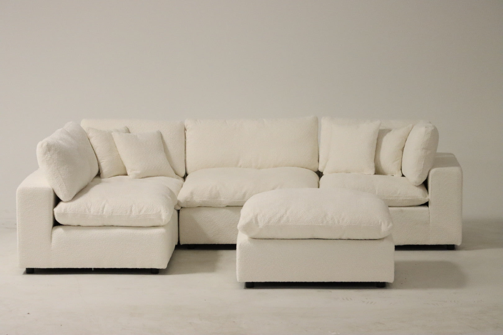 Cloud Modular Sectional – White Bouclé