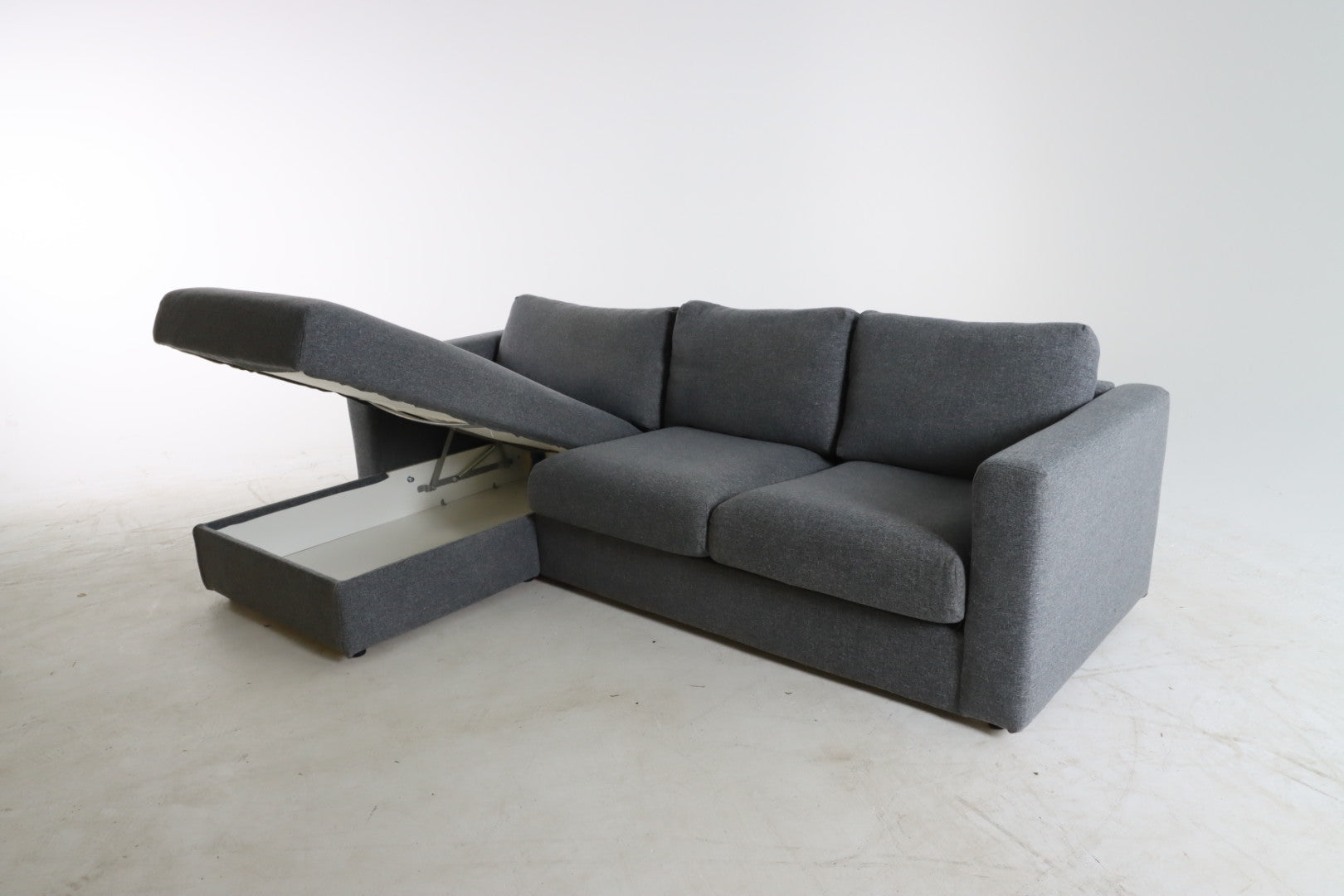 Ikea Finnala sectional. Grey L shaped sofa couch