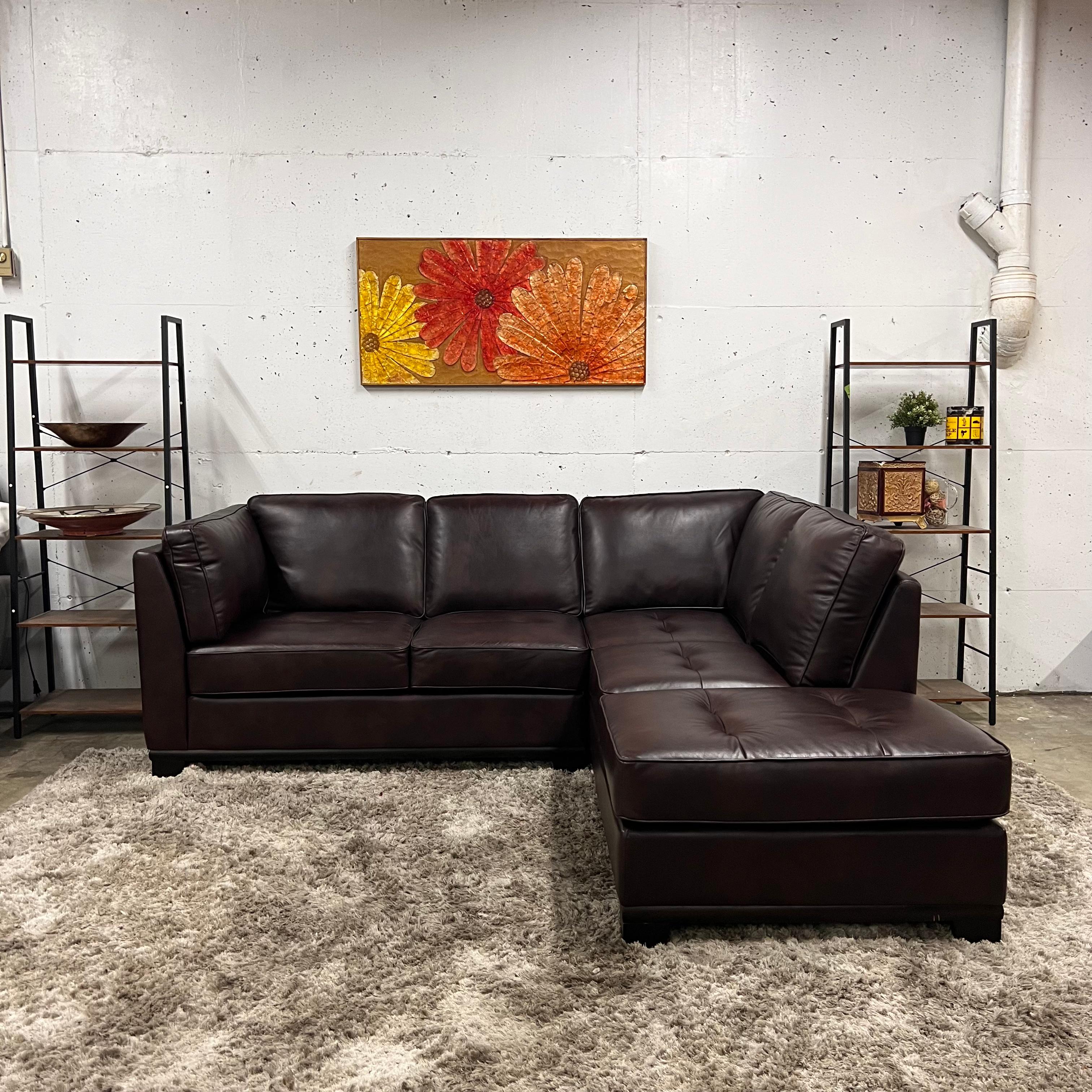 Mjm leather sectional