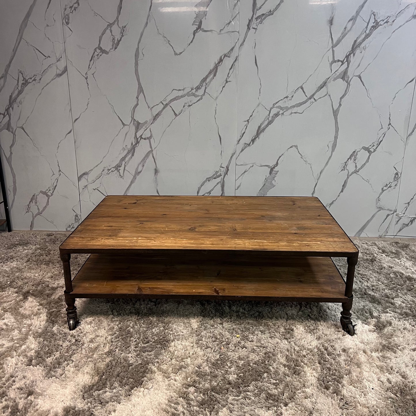 Restoration hardware flat iron coffee table