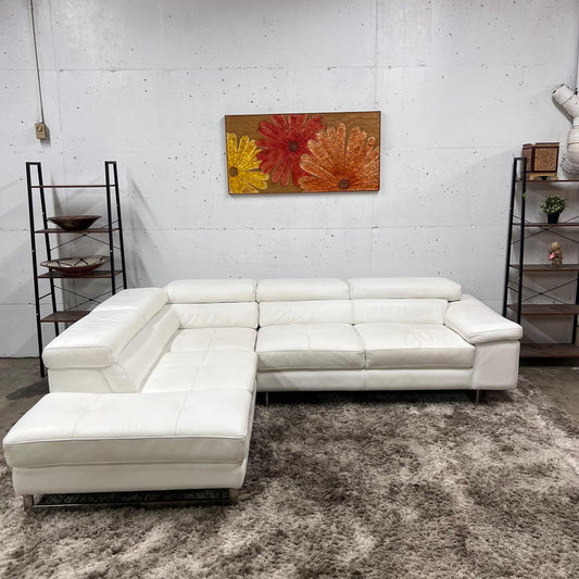 Scan design leather sectional.