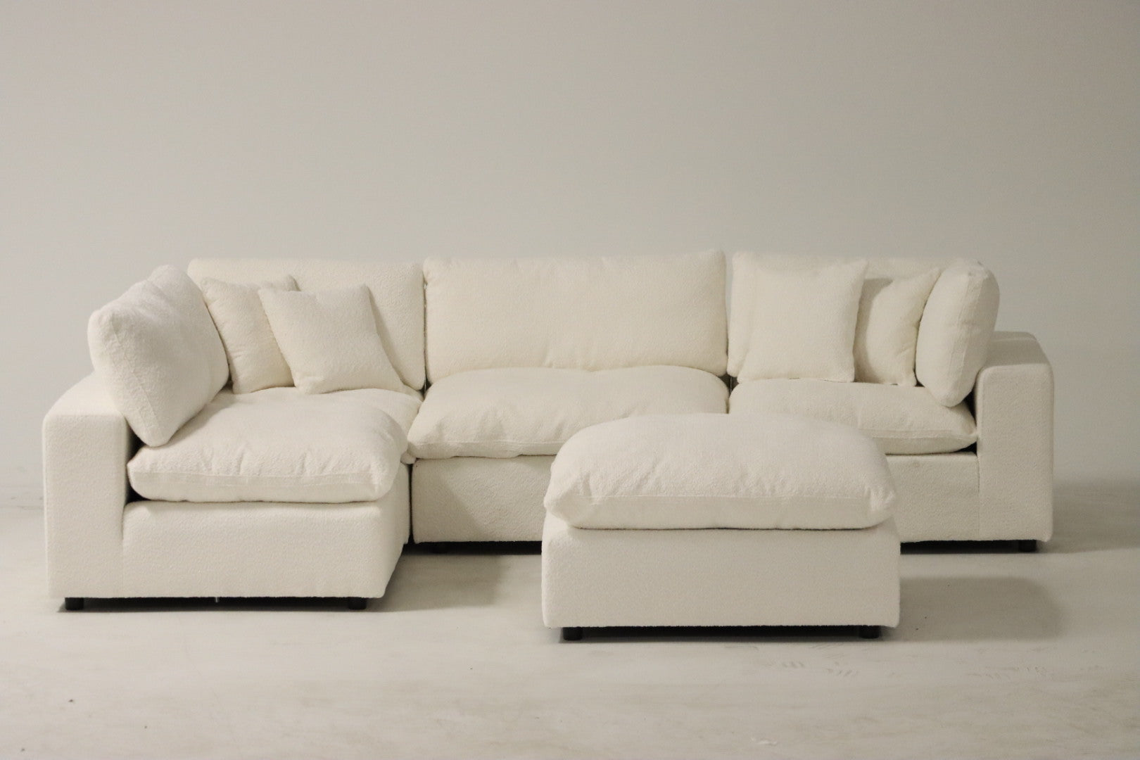 Cloud Modular Sectional – White Bouclé